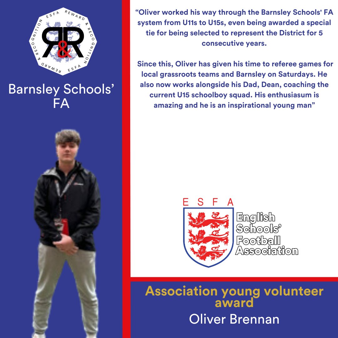 SchoolsFootball's tweet image. 💥Young Volunteer Award💥

Vote will close next Friday at 5pm and winners will be announced on Saturday 15 June at our R&amp;amp;R Awards event

Vote now 👇
🔗 loom.ly/LaxHMX8
🔴🔵⚪