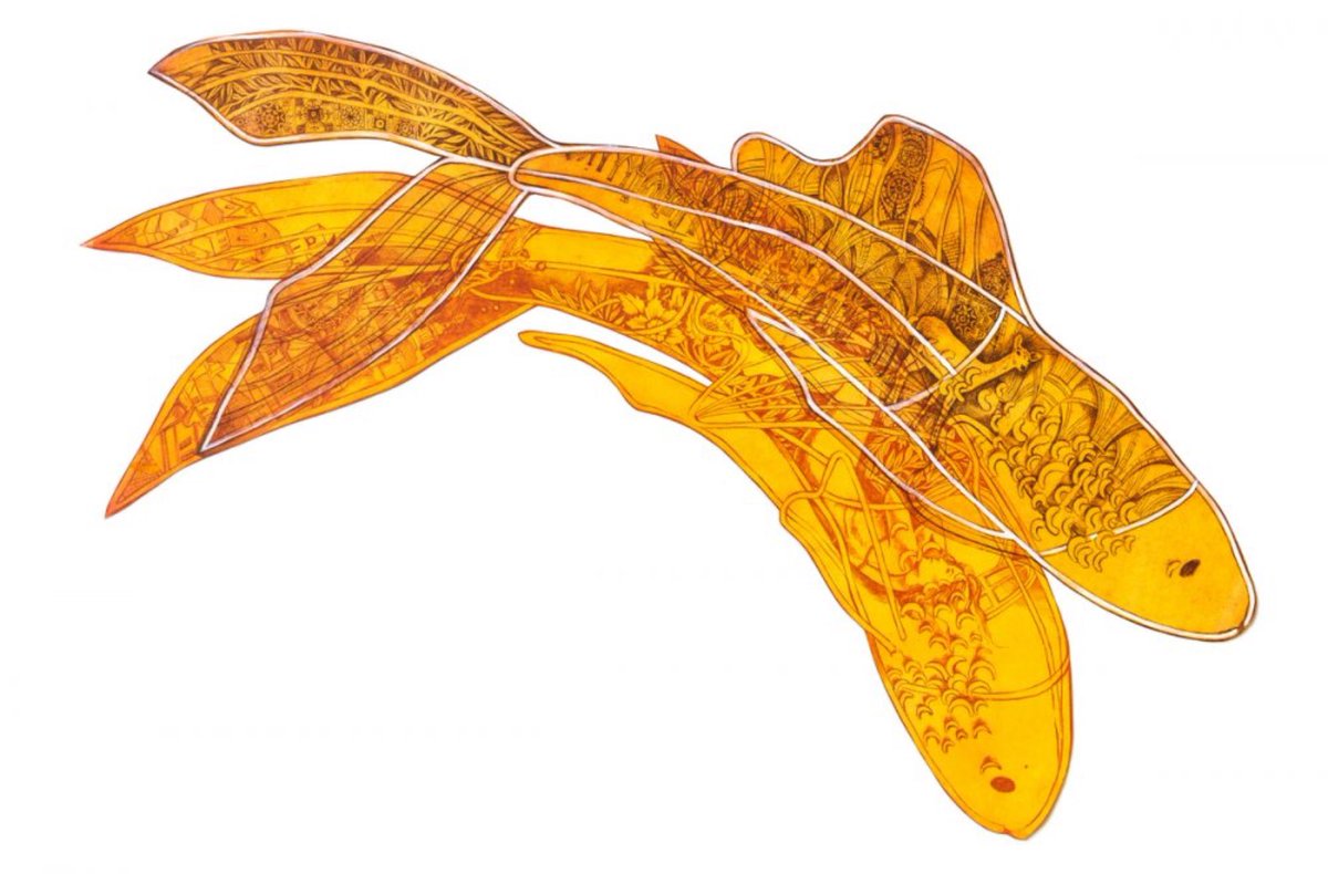 Golden Fish
Etching
Edition of 15
85 cm in length
£1,500

#art #etching #milafurstova #fish