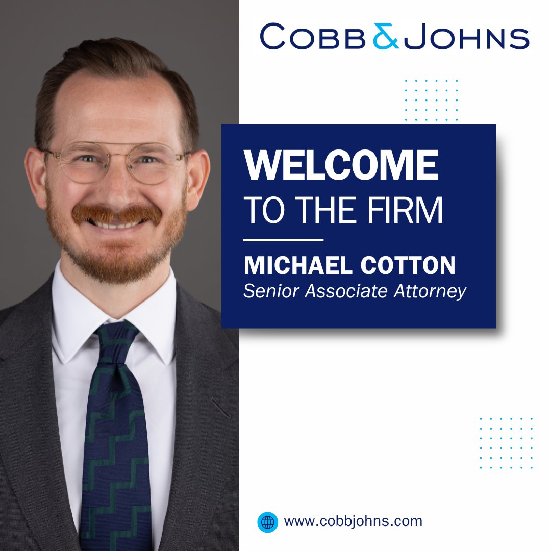Since forming our partnership, we’ve been blessed with several nice wins—both in and out of court—and have lots of work flowing to the firm. Please join us in welcoming Michael Cotton, our new senior associate. bit.ly/49IP9Bh #txlege