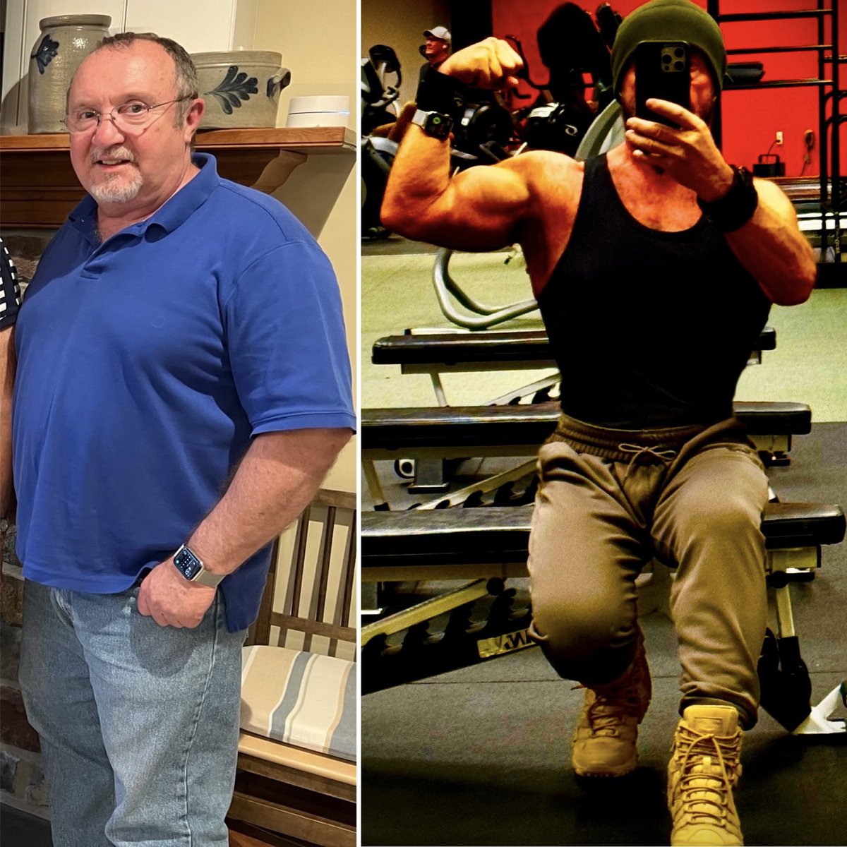 #FlexFriday
The first picture is when I was 14 years old in 1971, growing up on the family farm. I don’t think I weighed 100 pounds. I was a skinny shy kid back then. 

The second picture is 1997 and I was 40 years old. I think I weighed 150 pounds here. I’d been lifting off and