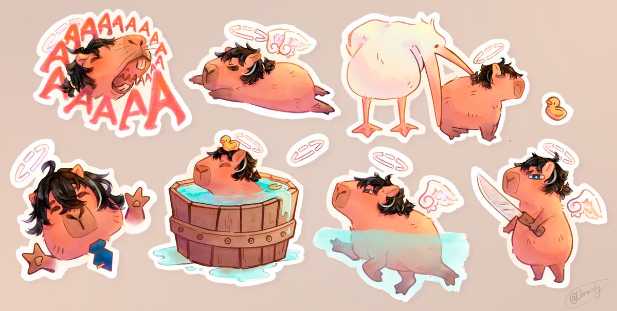 Capybazeru 
I love capybaras and so I made angle capy •ᴗ•

#Azeru #AzeruArt