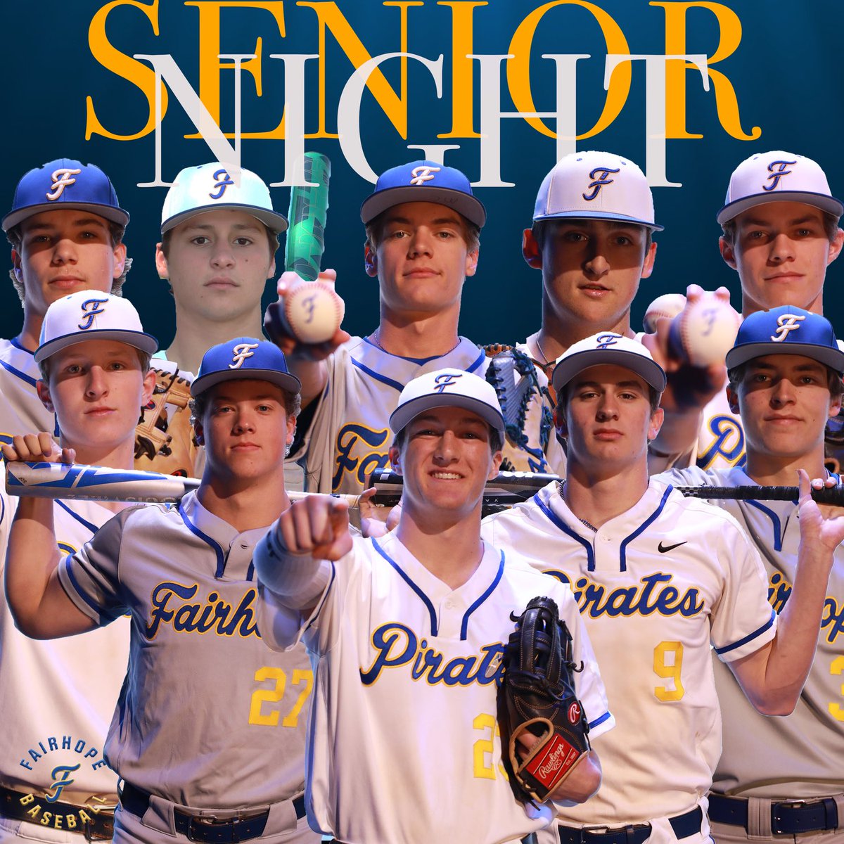 Senior night at Volanta! Come out and support these guys in their last regular season home game. 🆚 Tate ⌚️ 5:00 PM 📍 Volanta Park #GoPirates 🏴‍☠️