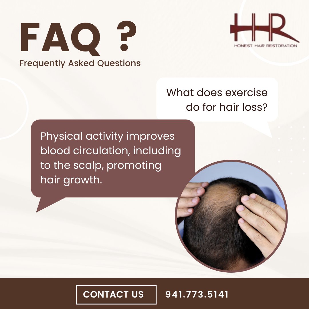 Get moving for healthier hair! Physical activity boosts blood flow, nourishing your scalp and encouraging hair growth.  

Found this information useful? Follow us for more!

#hairtransplant #hairrestoration #hairlosssolution #hairtransplantation #HealthyHair #ActiveLifestyle