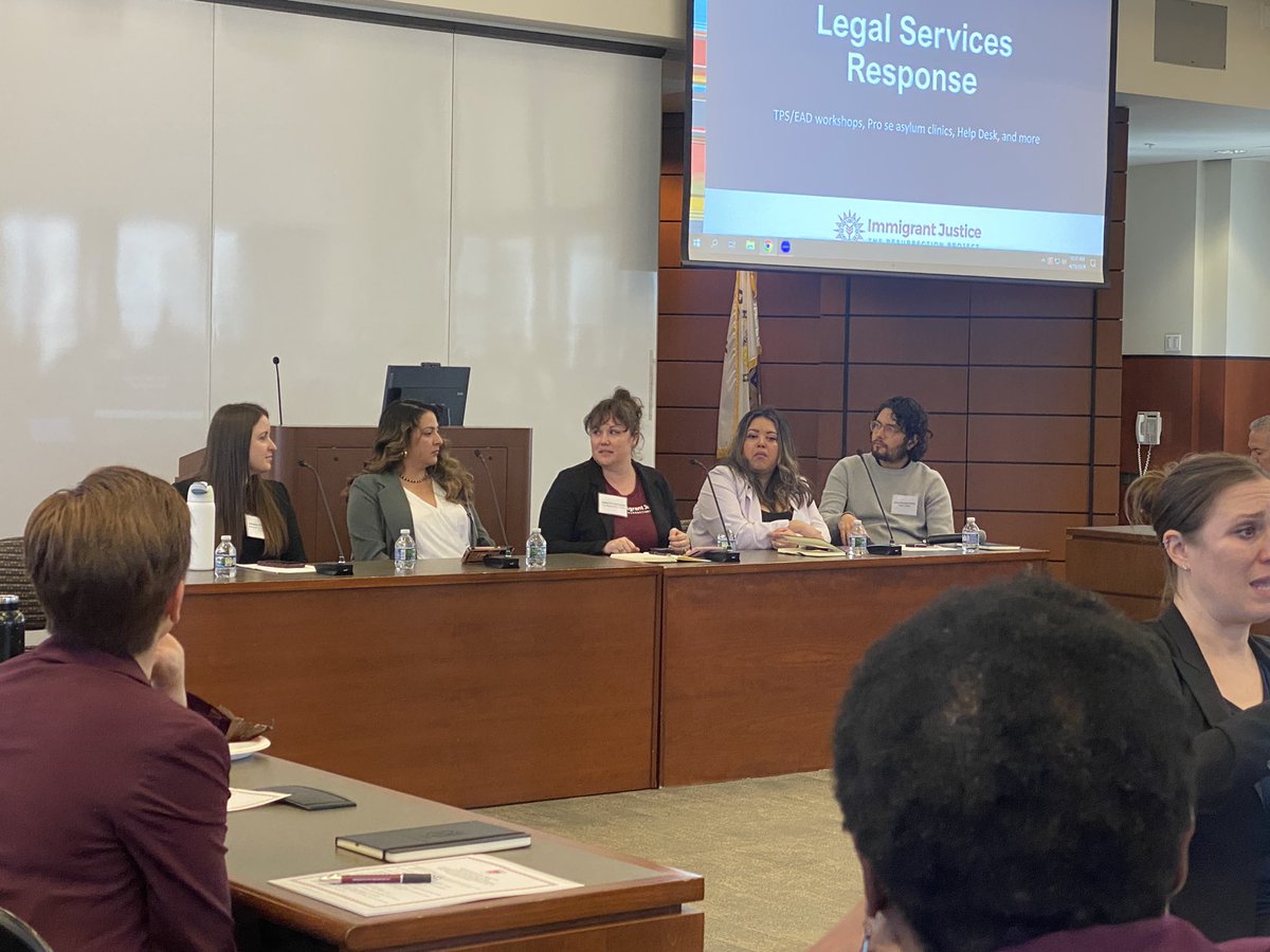 Terrific panel at the Rodin Center for Social Justice Symposium on Immigration and the Chicago Migrant Crisis @LoyolaLaw