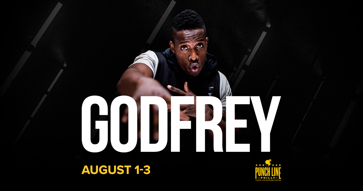 ON SALE NOW 👉 Godfrey // August 1-3 🎤 Catch one of Godfrey’s upcoming shows at Punch Line 🔥 Plan ahead to laugh this summer & get tickets at livemu.sc/49KXViv 🎫 Listen to Godfrey’s podcast on YouTube ➡️ In Godfrey We Trust 🎙️