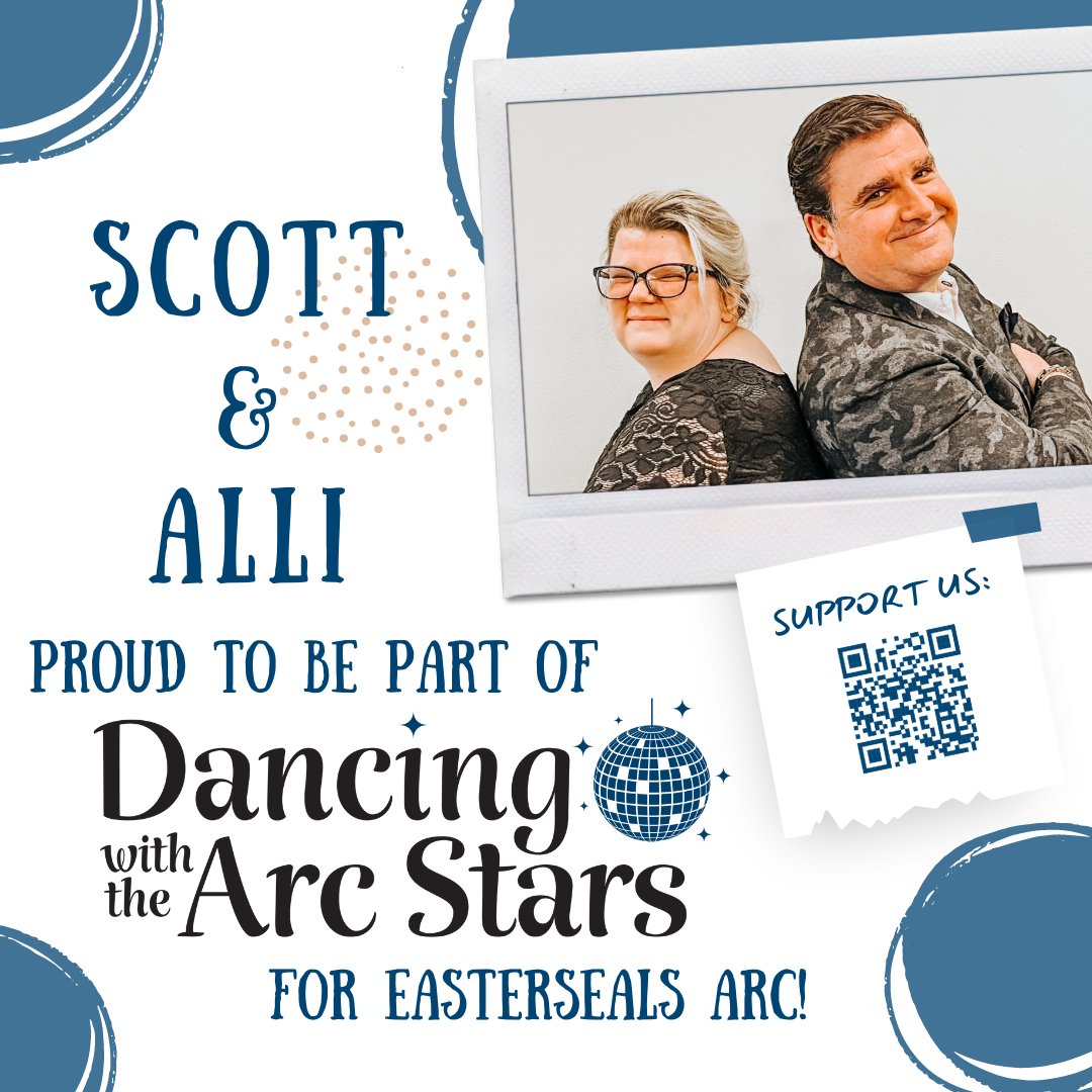 ✨Presenting Scott and Alli! Together they'll take to the stage to perform on Dancing with the Arc Stars! You don't want to miss their performance, so be sure to get tickets: bit.ly/3U9J8tb
#DancingWithTheArcStars #EastersealsArc #GetYourTicketsNow