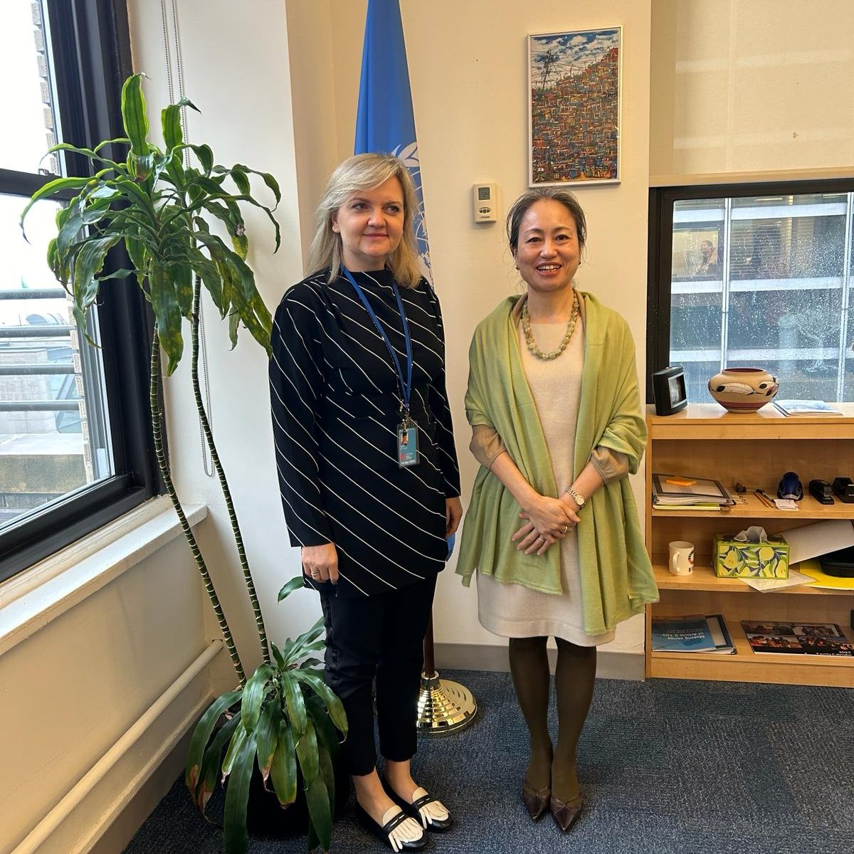 A pleasure to meet Hanna Jahns, Director Policies & Strategy @EU_ECHO. It is critical for #humanitarian, development & peace actors to work together🫱🏽‍🫲🏿 to help communities prepare for & respond to emergencies. @UNDP & @EU_Commission will continue to collaborate on the #HDPNexus.