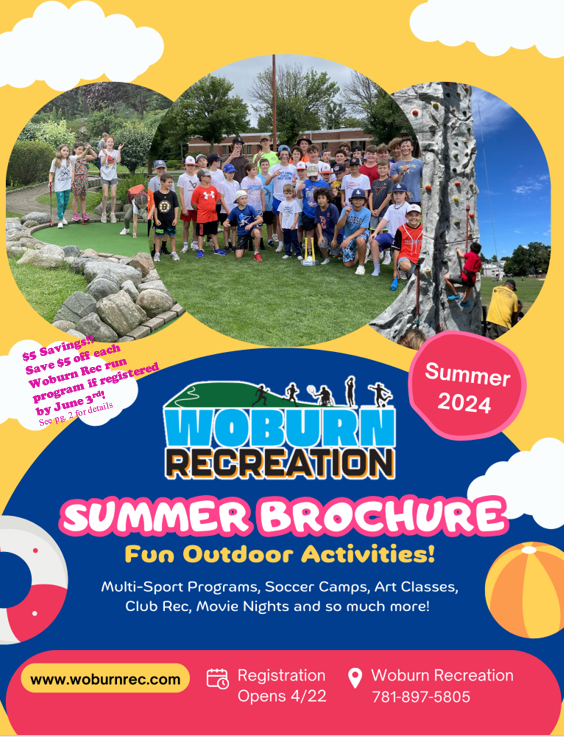 Woburnrec's tweet photo. Summer registration opens online at midnight on 4/22 and programs will fill up quickly. 
Please take the time today and tomorrow to log into your account to make sure your Password is correct.  Any issues e-mail rlindstrom@cityofwoburn.com https://t.co/Ay99xixLvy
