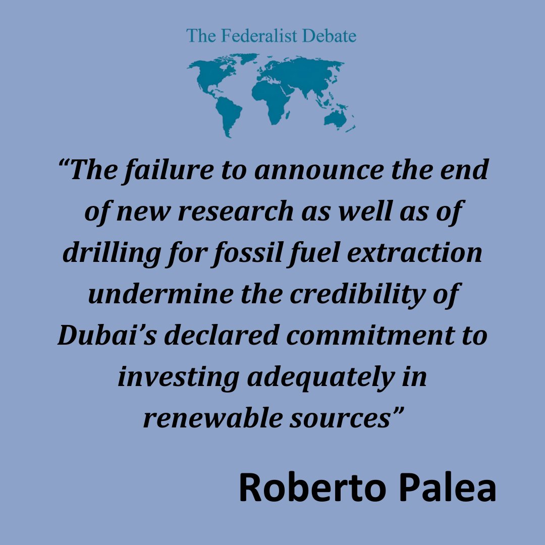 Da The Federalist Debate 1/2024, vi proponiamo la prospettiva di Roberto Palea.

Per l'articolo integrale e informazioni sugli abbonamenti federalist-debate.org

#TheFederalistDebate #RobertoPalea #Federalism #cop28 #uae #ONU