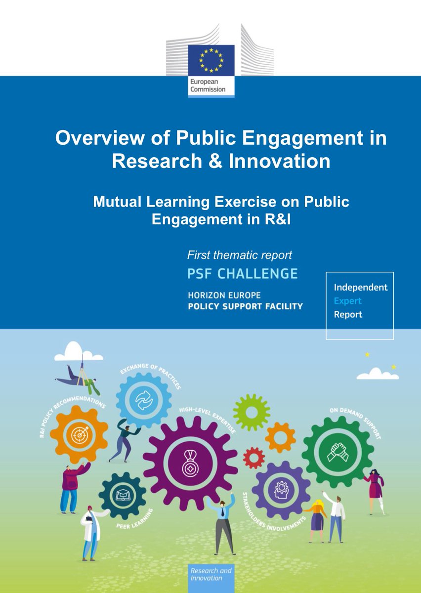 🎯This report outlines the first Mutual Learning Exercise on Public Engagement in #Research & #Innovation in #Europe, highlighting policies, frameworks, resources & #EU-funded projects to inspire public actors & policymakers. 👉More details: tinyurl.com/mrer8abk #OpenScience