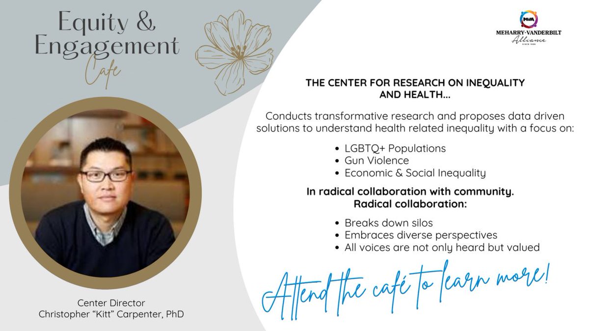 The Center for Research on Inequality and Health wants to radically collaborate with community advocates to eliminate the greatest threat to health: inequality. 🌟 Spring into action with us, here 👉 bit.ly/4aZHHTt @RaphahInstitute @HONashville @CNMnashville