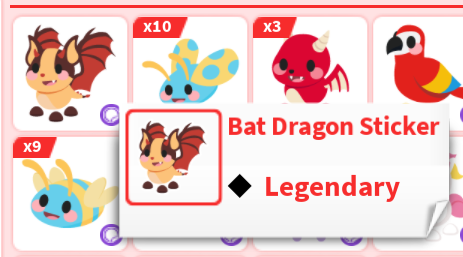 Trading Bat Dragon Sticker! #adoptmetrades #adoptmepets #adoptmetrading