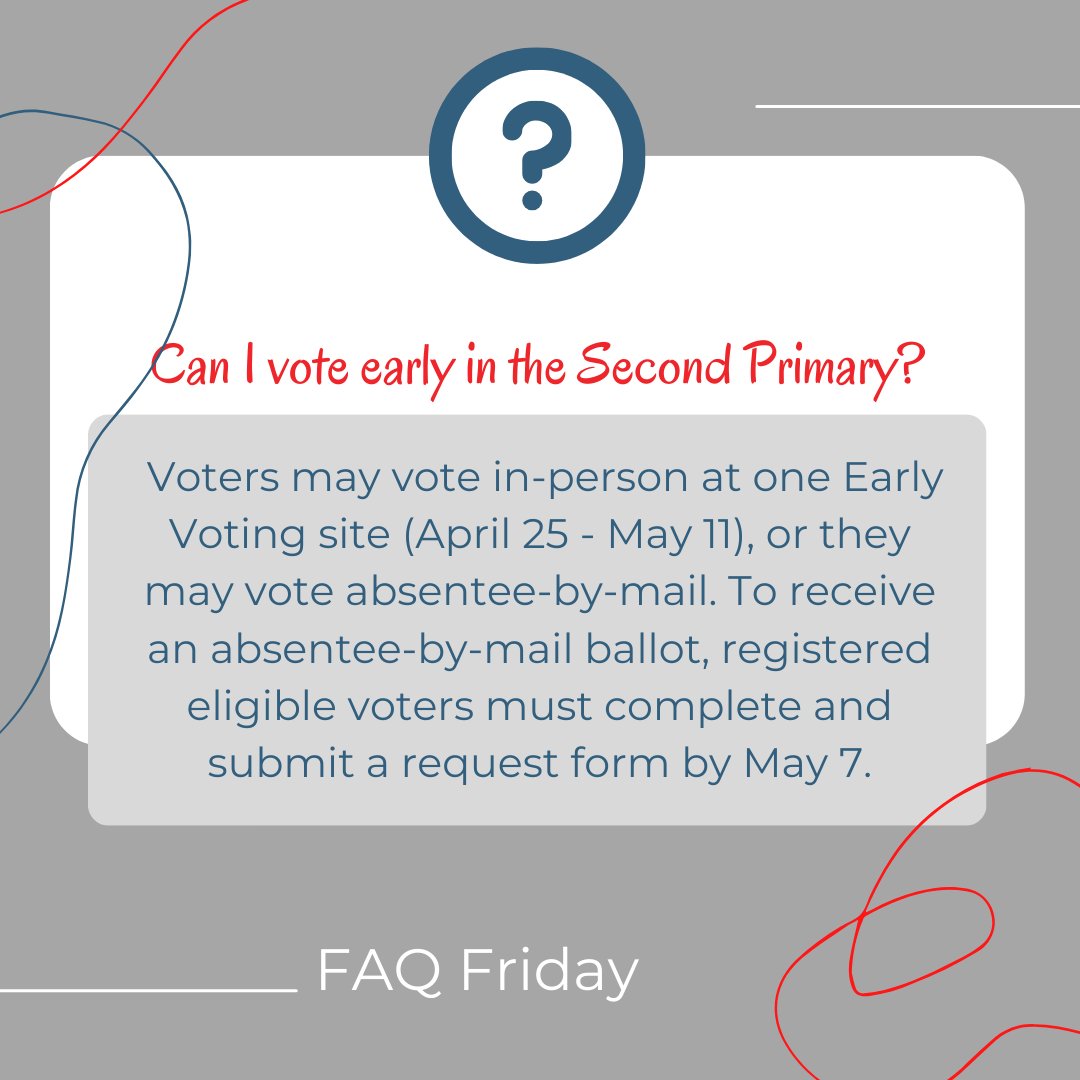 Visit gastoncountyelections.com to find information on Early Voting - both by mail as well as in-person. Still have questions? Call 704-852-6015 after 8:30 AM, Monday through Friday. #FAQs #YourVoteCountsNC #secondprimary #2024Vote