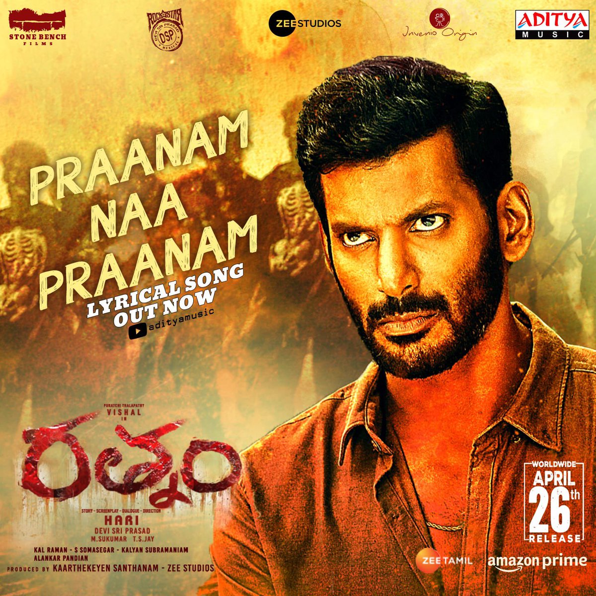 #Rathnam - Third single out now

#PraanamNaaPraanam - Telugu - youtu.be/Dr6FonU6--s