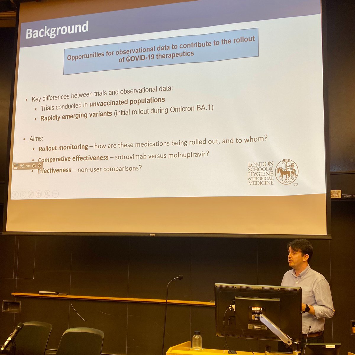 Halfway through our morning sessions at @CAUSALab's #KolokronesSyposium! Now we're learning from @JohnTStats, Statistical Pharmacoepidemiologist at @LSHTM who is presenting on #Causalinference for #therapeutics: OpenSAFELY and #COVID19.