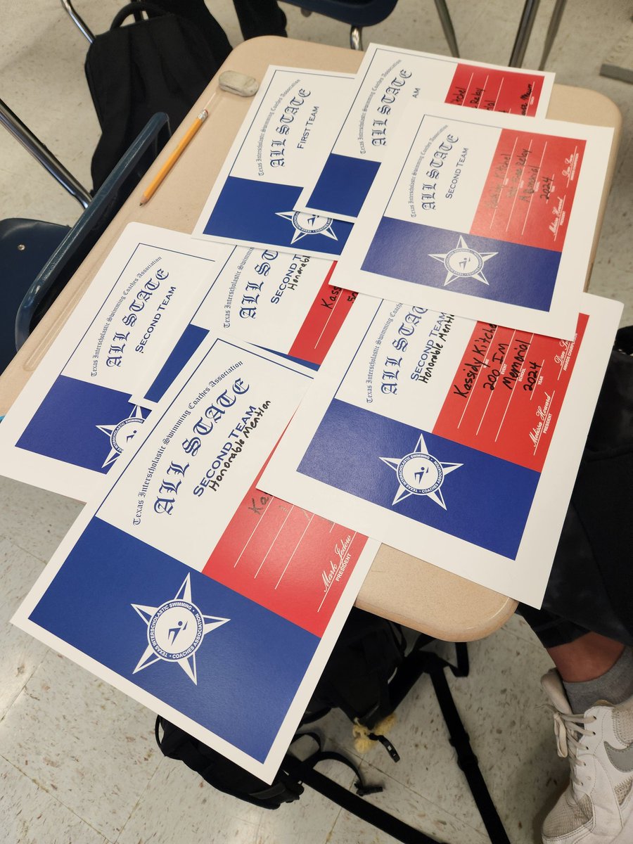 All State Certificates!!!
Congrats to ALL Memorial swimmers!!! 🏊‍♀️🏊‍♂️🎉🐎📣
@sbisdathletics @SBISD @MHShouston @MHSMustangsBC @ChronSports @TISCAtx @DadsClubHouston #swimming