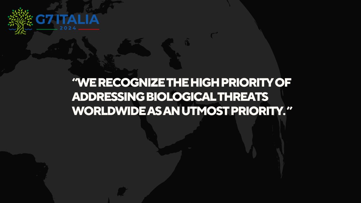 Excellent to see a strong commitment to biosecurity reflected in the @G7 Foreign Ministers Communique. We are determined to work with international partners towards the highest standards of biosafety and responsible research.