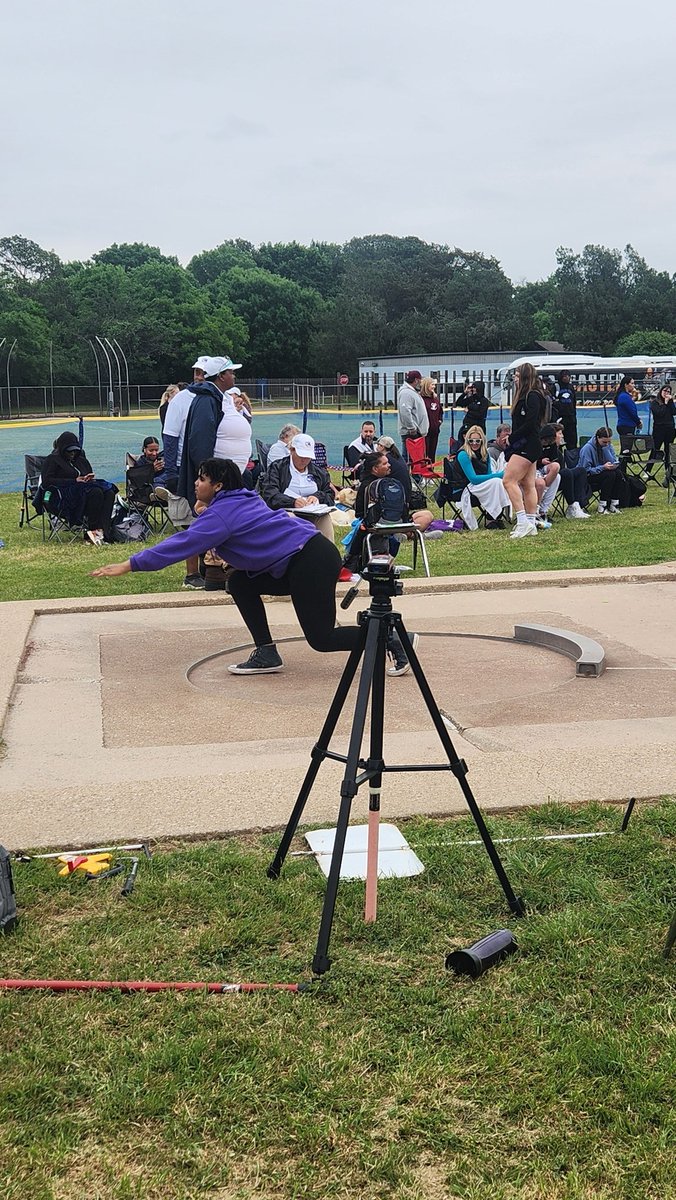 Our girl finished as 8th best thrower in the Region. We are so proud of her. She PR'd today and competed like a true Eagle 💜🦅💛. Can't wait to see what she does next year 💪🏾🥰🤗 @hayden_wall @rhsladyeaglestf @Authentic24_7