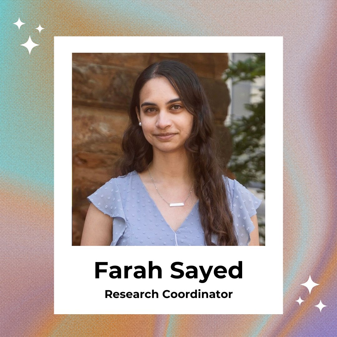 Meet Farah! She started in the lab as a research assistant is now a research coordinator. She's interested in health behaviors, such as physical activity, diet, and substance use. In her spare time, she enjoys thrifting, exploring Philly, and painting.