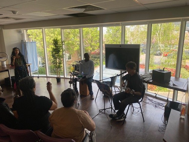 Arts @ ELFT (@elftarts) on Twitter photo Thank you to everyone who came to the Music in Hospitals concert at NCfMH, and to Sonido Bossa Nova for the samba sounds + covers of Bob Marley + The Beatles! It was such an enjoyable event with many people singing along and dancing 🙂 <a href="/DrGilluley/">Dr Paul Gilluley🌈</a> <a href="/Bailey_NHS/">Bailey Mitchell 🌈</a> <a href="/NHS_ELFT/">East London NHS Foundation Trust (ELFT)</a> <a href="/baat_org/">British Association of Art Therapists (BAAT)</a> Thank you to everyone who came to the Music in Hospitals concert at NCfMH, and to Sonido Bossa Nova for the samba sounds + covers of Bob Marley + The Beatles! It was such an enjoyable event with many people singing along and dancing 🙂 <a href="/DrGilluley/">Dr Paul Gilluley🌈</a> <a href="/Bailey_NHS/">Bailey Mitchell 🌈</a> <a href="/NHS_ELFT/">East London NHS Foundation Trust (ELFT)</a> <a href="/baat_org/">British Association of Art Therapists (BAAT)</a>