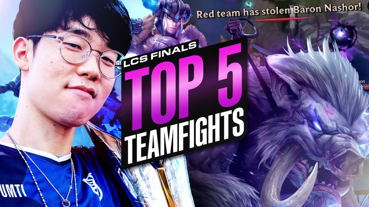 The LCS Finals was a BANGER of a series, so take a look at all of our Top 5 Teamfights *with comms!* 😏 📺: youtu.be/H4mi0SOPp80?fe…