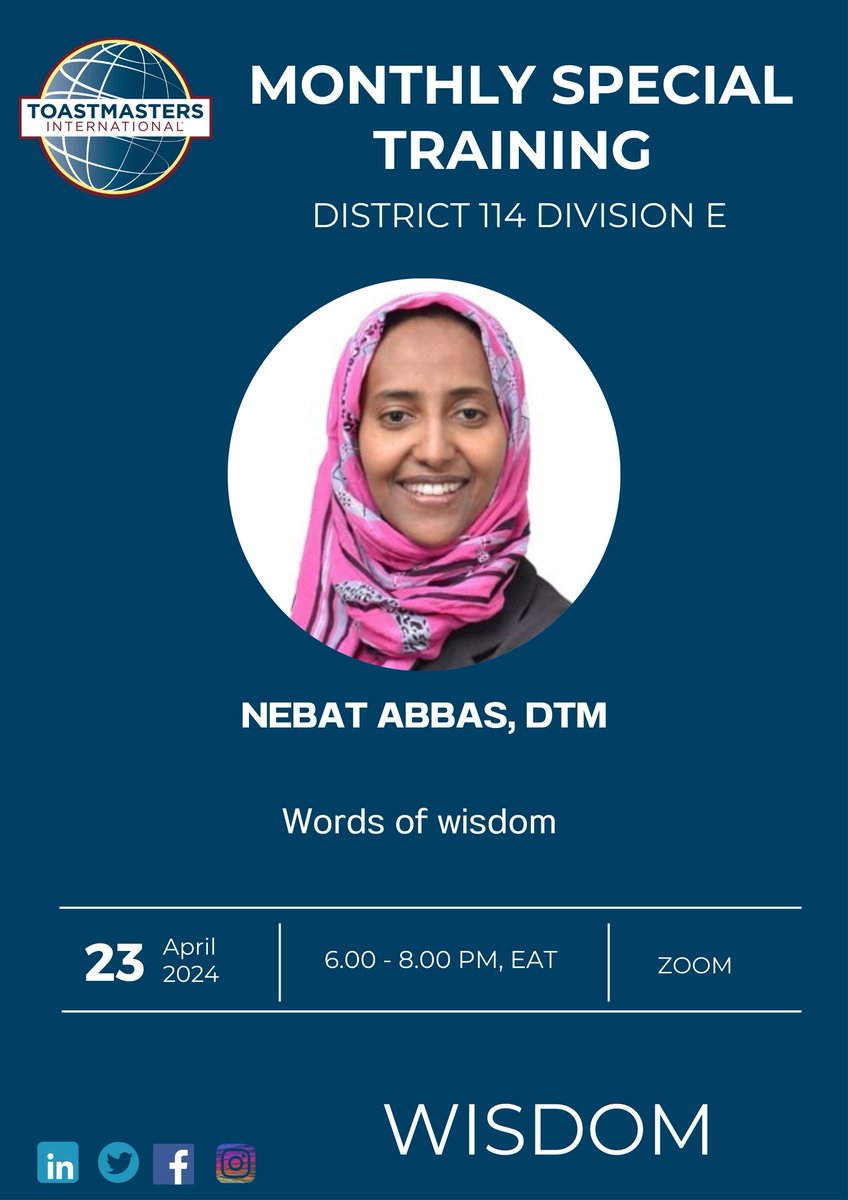 DivisionE_TM's tweet photo. Introducing Nebat Abbas, DTM, is a seasoned HR professional with a strong passion for employee engagement, learning, development, performance management, employment law, diversity, and inclusivity. 
Register in advance for this meeting:
https://t.co/pAp1gyG8JA https://t.co/gASf2G6hlo