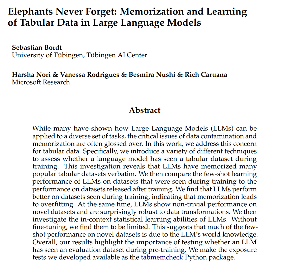 Should we trust LLM evaluations on publicly available benchmarks?🤔 Our latest work studies the overfitting of few-shot learning with GPT-4. with @HarshaNori Vanessa Rodrigues @besanushi and Rich Caruana Paper: arxiv.org/abs/2404.06209 More details👇 [1/N]
