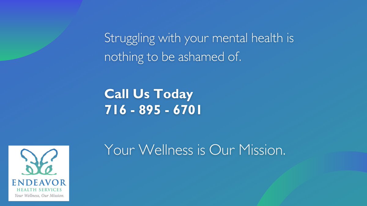 Normalize seeking treatment for your mental health the same way you would for a physical condition. 

There is no shame in struggling. We're here to help. Your wellness is our mission.

#MentalHealth #Wellness #SeekingTreatment #Recovery #Therapy #SeekingTherapy #EndStigma #WNY