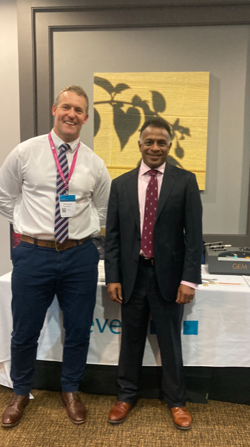 Our North East area manager Oliver Davies on our stand today supporting the AEC 5.4 Sarcoma meeting in Sheffield with BAPRAS (@BAPRASvoice) President Maniram Ragbir. Fantastic meeting with world class speakers.