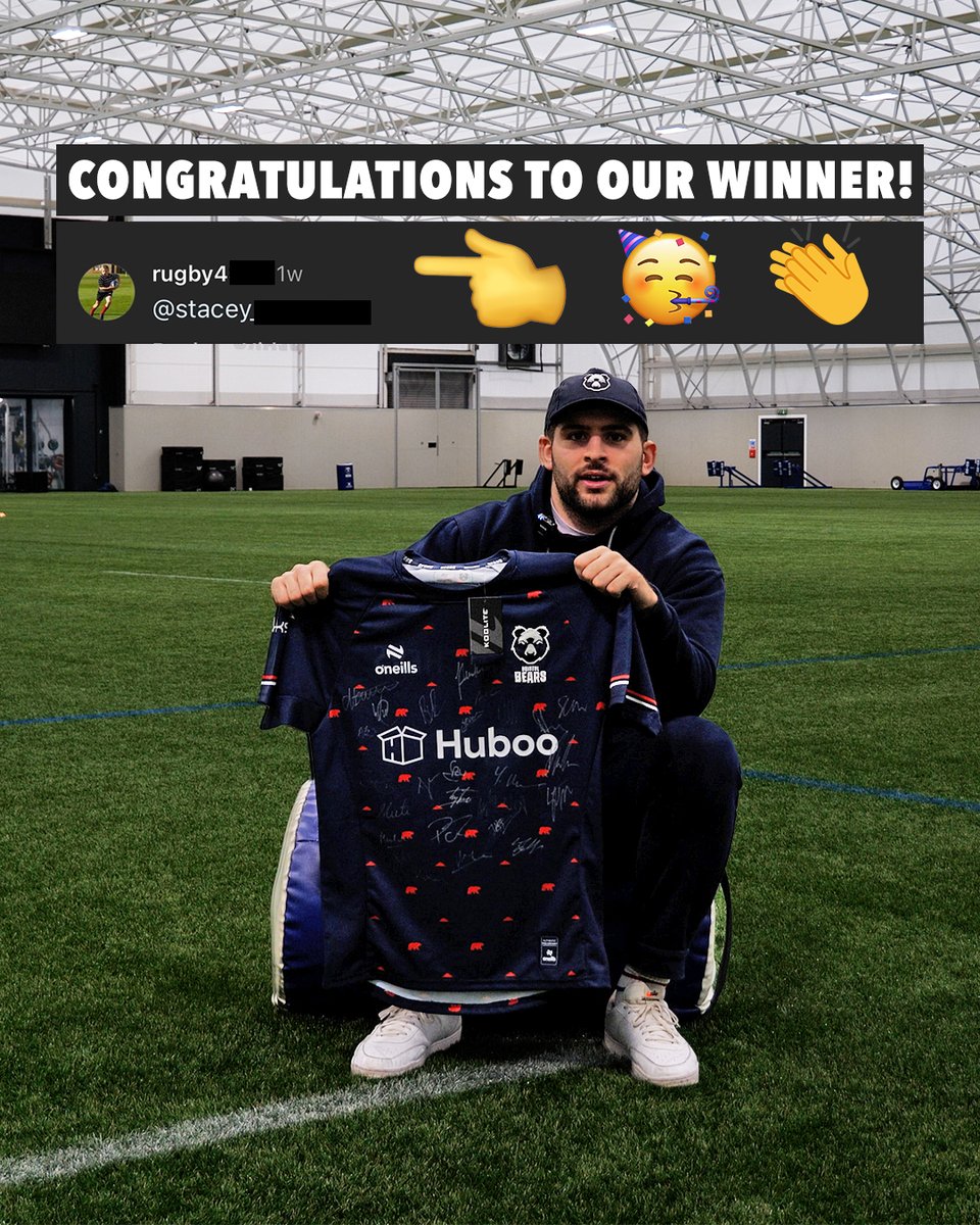 Congratulations to the winner of this signed Bristol Bears shirt! ✍️🐻 We’re giving away ANOTHER one… keep an eye out for the details! 👀