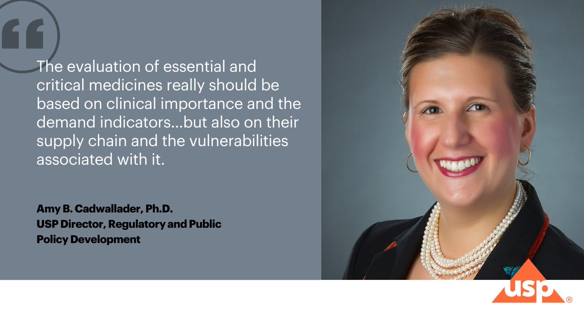 #FridayListens: In a recent episode of @JournalofEthics #EthicTalks podcast 🎧USP's @AmyBethCad talks global medicines #SupplyChain from identifying and addressing vulnerabilities to strengthening resilience, and more. Listen ⤵️ and #Repost to pass it on.