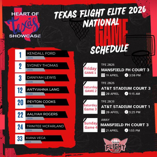 College coaches, Come check us out at the Heart of Texas this weekend!!! 2026 National is loaded with TALENT #PlayForKhadija #TFE