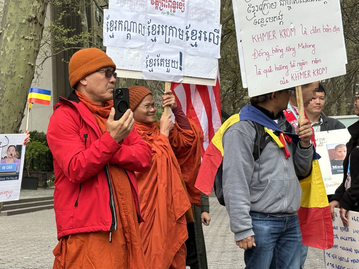 Today at the Permanent Forum on Indigenous Issues in NY, UNPO stood with the Khmer Kampuchea Krom, demanding justice for recent religious persecution against their monks and religious sites by Vietnam. #KhmerKrom #HumanRights #UNPO #IndigenousRights 🌍✊
