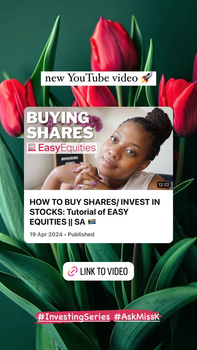 HOW TO BUY SHARES/ INVEST IN STOCKS: Tutorial of EASY EQUITIES || SA 🇿🇦

new YouTube video up 🚀 #InvestingSeries #AskMissK 

link 🔗 
youtu.be/luh3jEqy4HI