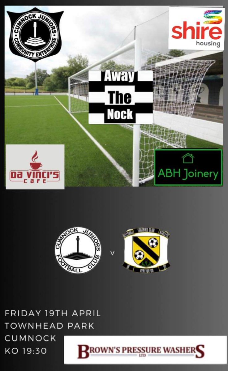 If at a loose end tonight, get along and support the boys.

We face <a href="/BellshillA_u20s/">Bellshill Athletic F.C. Development Squad</a> in a friendly at Townhead Park.

7:30pm KO

⚫️⚪️⚫️ATN⚫️⚪️⚫️
