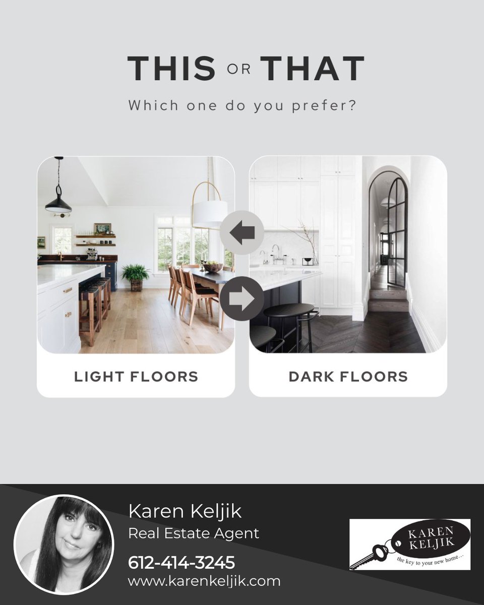 What’s your flooring of choice? 

Do you like the clean, modern feeling of light floors or the drama of dark floors? 

#homesweethome #homeiswheretheheartis #homeownership #woodfloors