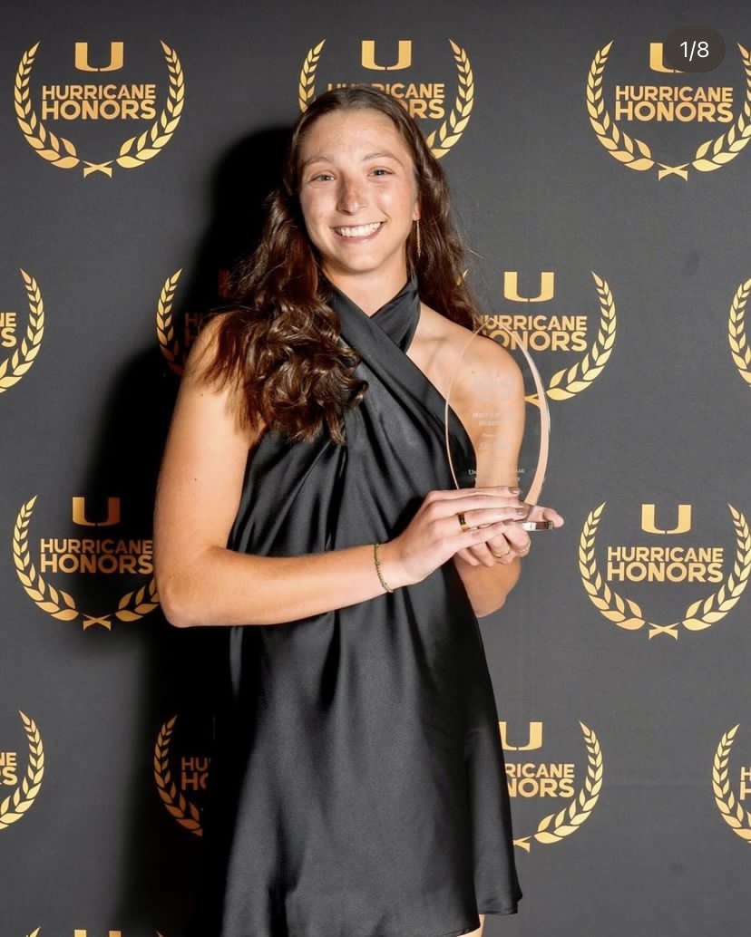 Congratulations to Skylah Klein, who was named the recipient of the 2024 Most Engaged Hurricane Award at the Hurricane Honors — an annual event honoring student-athletes and their coaches who have excelled in engagement, service, academics, and athletics.