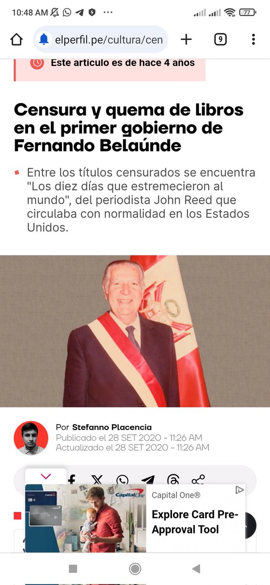 Videeodromer's tweet photo. Quiero hace una pequeña pausa con el libro de Alex Broca para recordar que en el gobierno de Belaúnde se desarolló una quema de libros por contener ideología comunista, a cargo del ministro Alva Orlandini, sí!! el papá de la putrefacta María Del Carmen Alva.

Prohibido olvidar. https://t.co/9EPEnQMrn4