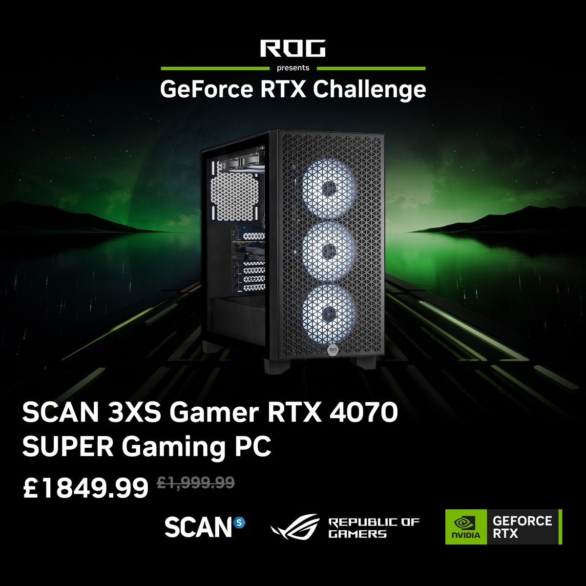 NVIDIAGeForceUK's tweet photo. Our friends @ASUS_ROGUK are bringing the ultimate gaming and creating experience to the #ROGRTXChallenge teams, and to you, with RTX 40 Series desktops and laptops!

Checkout their latest deals available at @ScanComputers ➡️ https://t.co/SPKTG9k3Q1 https://t.co/yrNie2bK5J
