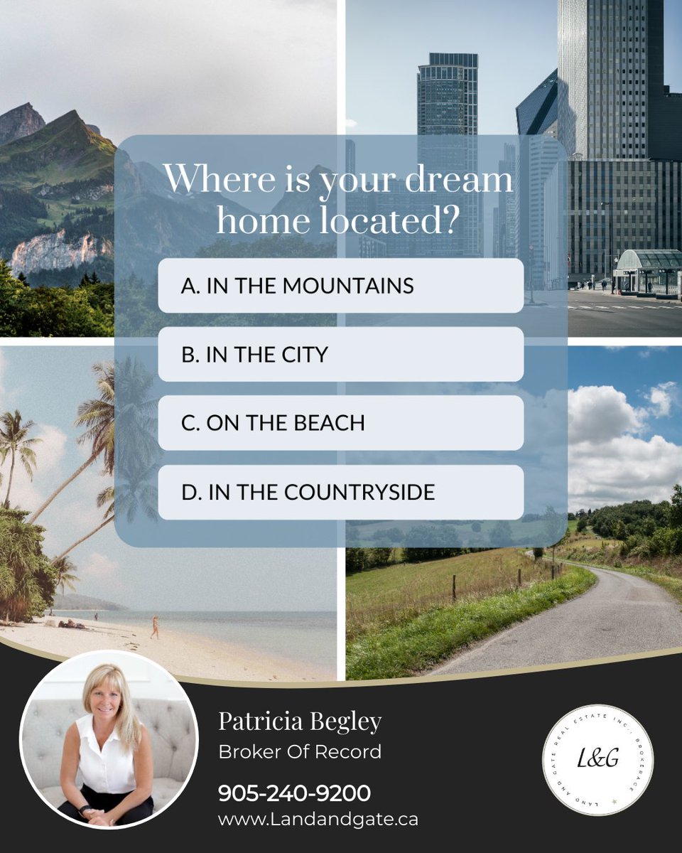 What's your dream home location—mountains, city, countryside, or beach? Share your ideal setting.

#forsale #amazing #patriciabegley #landandgate #sellingdurham #durhamrealestate #sellers #buyers #investment #newbuilds #resale #land #lovewhatido #dreamhome #perfectlocation