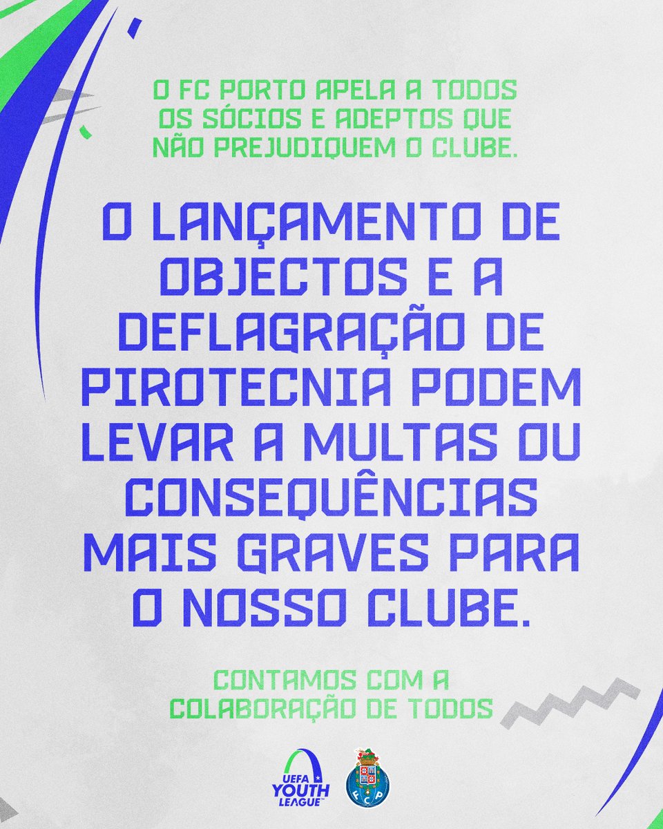 FCPorto's tweet photo. Contamos com a colaboração de todos 🔵⚪
#UYL #FCPACM https://t.co/BeId1jXH8K