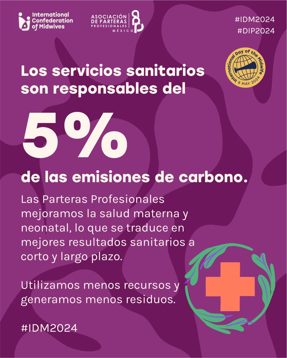 ParterasProMx's tweet photo. Los servicios sanitarios son responsables del 5% de las emisiones carbono.⚠️
Las Parteras Profesionales mejoramos la salud materna y neonatal, lo que se traduce en mejores resultados sanitarios a corto y largo plazo.
Utilizamos menos recursos y generamos menos residuos.
#IDM2024 https://t.co/Oh6cRobD09
