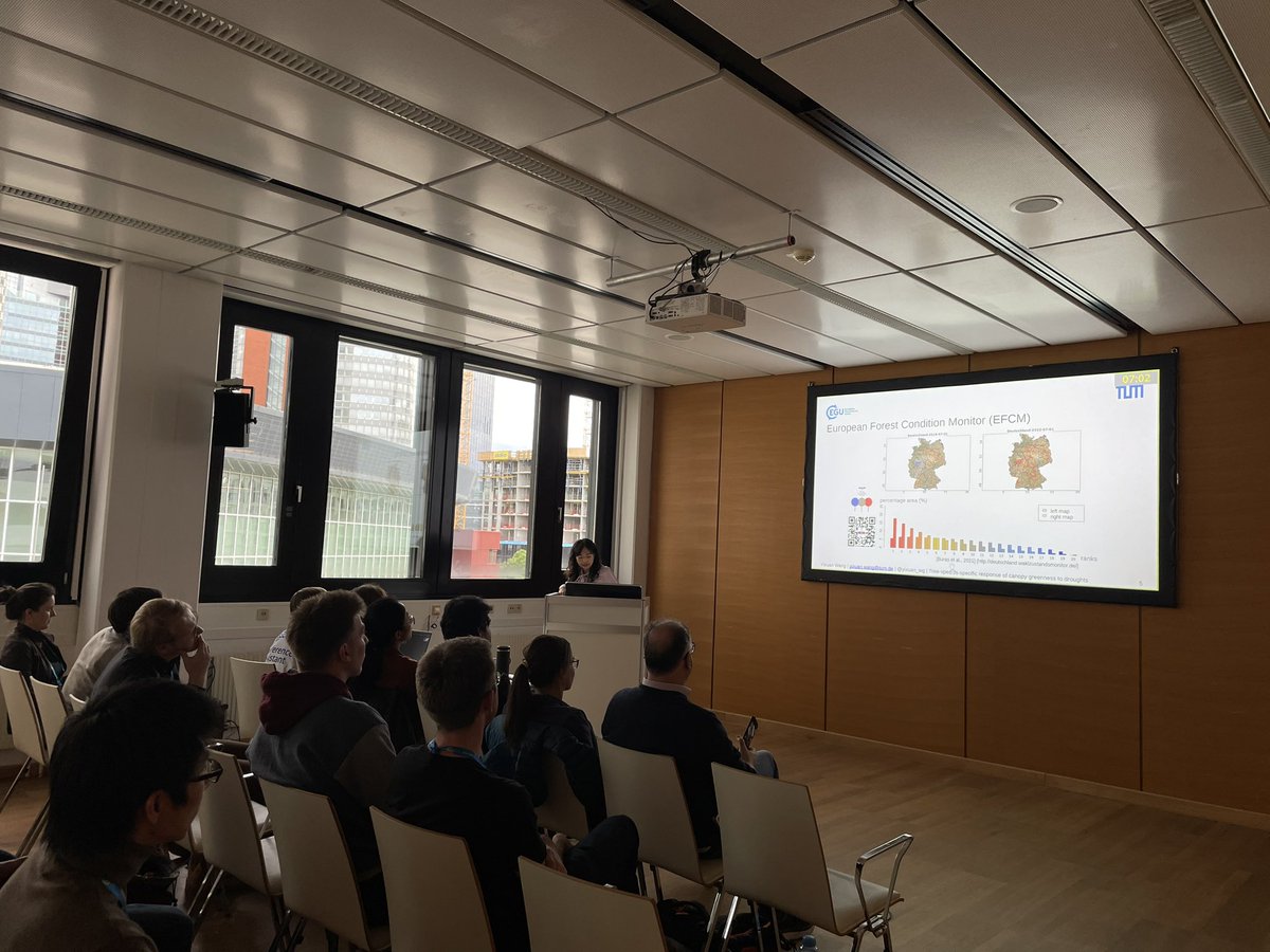 The final talk for me at #EGU24. Great work by <a href="/yixuan_wg/">YiXuan Wang</a> on tree species‘ response to the 2018 vs. 2022 droughts in Germany using data the <a href="/ForestCondition/">Forest Condition Monitor</a> Monitor!🌲🛰️🌳 <a href="/LSAI_TUM/">Land Surface-Atmosphere Interactions</a> <a href="/anjarammig/">Anja Rammig</a>
