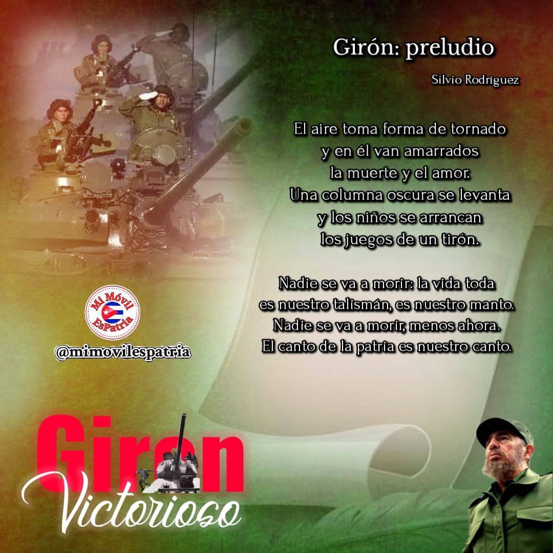 Fidel :' Ustedes hicieron posible la gloria de ayer, la Patria de hoy y la esplendidez de mañana que sostienen nuestro lema victorioso' Patria O Muerte ‼️ #GirónVictorioso @DiazCanelB @UJCdeCuba @MeyvisEstevezE @EVilluendasC @mariofsabines