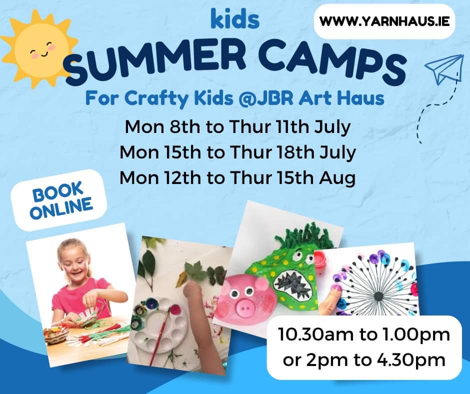 Book your child's place today for JBR Art Haus's Summer Camps. yarnhaus.ie/product/summer… yarnhaus.ie/product/summer… This is a #sponsored post, supporting business in our community ❤️