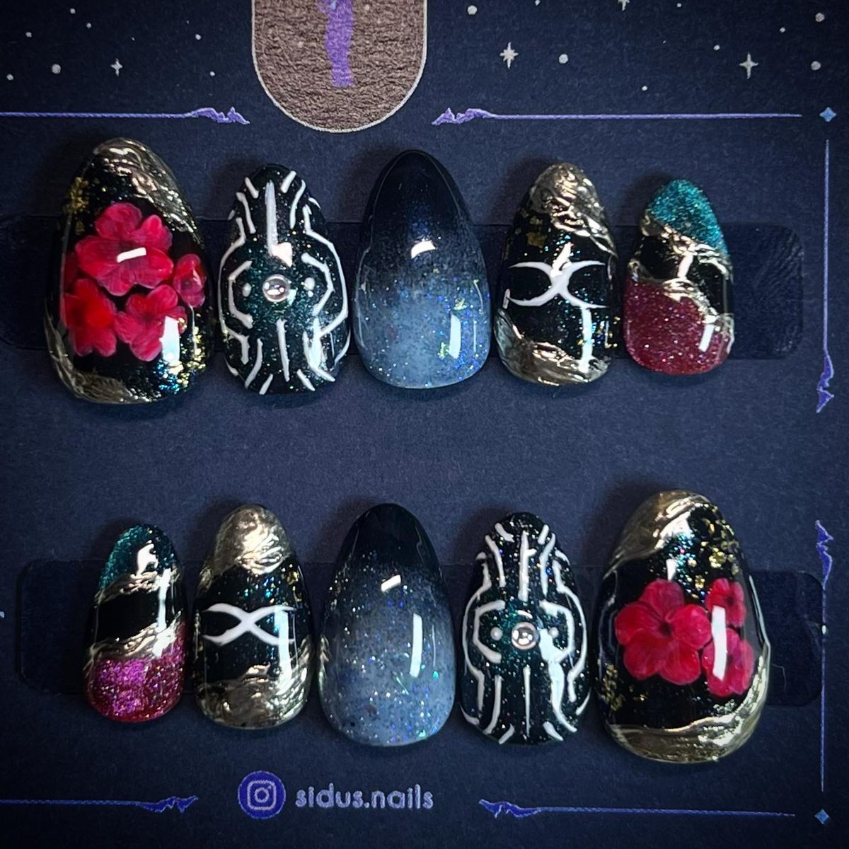 SidusNails's tweet photo. Custom Trigun themed nails commission! Thank you very much for the support! ☺️
.
.
#nailart #trigun #nails https://t.co/drImFQc8T3
