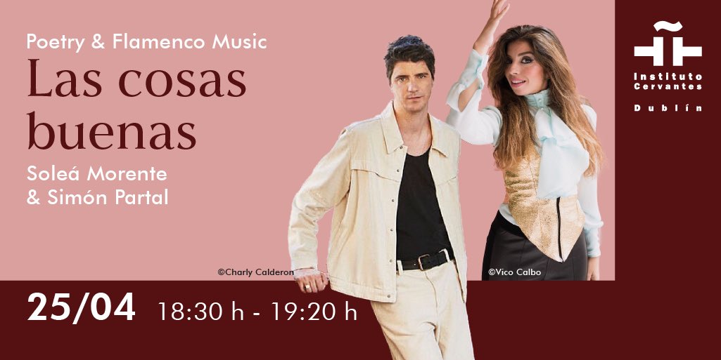 📚✨ El día 25 celebramos el #DiaMundialdelLibro en #Dublin con el recital «Las cosas buenas». 🎤 Un evento único donde la magia de la música y la poesía se entrelazan. Protagonizado por @soleamorente @SimonPartal y Rubén Campos. ℹ️ cultura.cervantes.es/dublin/en/las-… ¡Entradas agotadas!