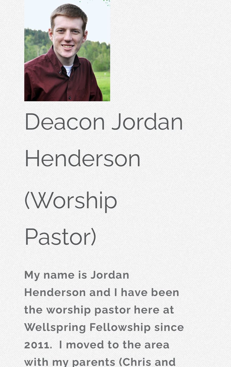 He’s still listed on the church website. They have not notified parents. wellspringfellowship.net