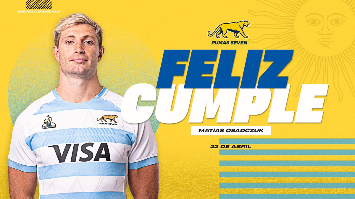 ¡Queremos desearle un muy feliz cumpleaños a Matías Osadczuk! 🥳 Sus números en el Circuito Mundial 👇 🧢 220 caps 🏆 41 etapas 🏉 116 tries 🥉 Medalla de bronce en los Juegos Olímpicos Tokio 2020 ¡Que pases un excelente día, Tute! 🎉 #SeVenComoNunca | @osadczuk10