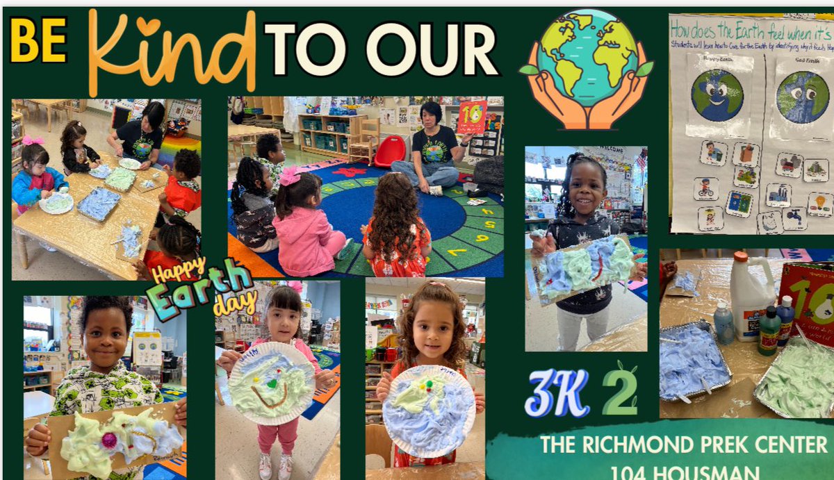 3k2 works on their earth day projects and reminds us to be kind to our earth #earthday 🌎♻️🪴💚#104housmanave @TheRichmondPrek @EdeleWilliams @CChavezD31 @DOEChancellor @DrMarionWilson